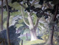 Archibald Sanderson (1900-1971)watercolour,Woodland scene,10 x 14in.