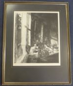 Fred Cuming (b.1930)etching,Studio interior,signed in pencil,20 x 17in.