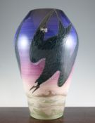 Sally Tuffin for Dennis China Works. A large `Sooty Tern` ovoid vase, c. 2004, limited edition no. 6