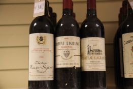 Twelve assorted bottles of claret including four Chateau Beau-Sejour-Becot 1988, St Emilion Grand