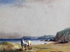 Nicholas M. Condy (1793-1857)watercolour,Berryhead, Devon,Frost & Reed label verso,4 x 5.5in.