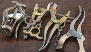 Four Lever corkscrews, comprising The Holborn, Heeley A1 and Signet,