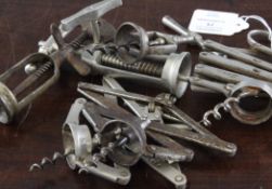 Six assorted Patent corkscrews, including two Perfect, Weir`s Patent and Surprise