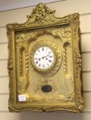 A 19th century Austro-Hungarian giltwood musical wall clock, with single fusee silk suspension