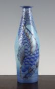 Sally Tuffin for Dennis China Works. A unique `Blue Carp` bottle vase. c.2001, limited edition 1