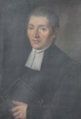 19th century English Schooloil on canvas,Portrait of a curate,14 x 10in.