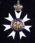 A Companions Order of St Michael and St George neck badge (CMG), in Garrard & Co box