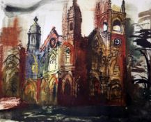 § John Piper (1903-1992)colour print,Gothic Folly, Stowe, (Levinson 376)signed in pencil, numbered
