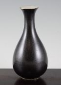 A Chinese black `oil spot` glazed bottle vase, 19th / 20th century, 7.1in. (18.1cm)