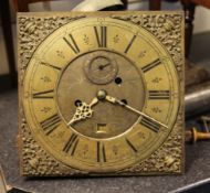 William Baxter, Newport Pagnell. An 18th century eight day longcase clock movement, with square