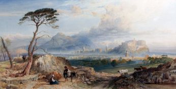 Harry John Johnson (1826-1884)watercolour,Edinburgh from Comely Bank, Exhibited R.A. 1866, no.441,