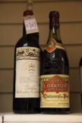 Six bottles including one Chateau Mouton-Rothschild 1957, Premier Cru Classe, Pauillac (then a