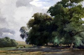 Frank Baker (1873-1941)pair of watercolours,`Early Evening Shadows` and `A Sussex Path`,signed,9.5 x