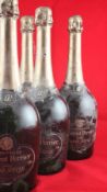 Ten bottles of Champagne Laurent Perrier Cuvee Grand Siecle, released c. early-mid 1980s. All with