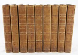 SHAKESPEARE, WILLIAM - THE PLAYS OF WILLIAM SHAKESPEARE, 9 vols, calf, London 1811 and THE WORKS