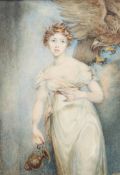 English Schoolwatercolour,Portrait of Ann Clarke-Jervoise, the first Mrs William Gray of