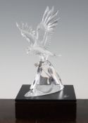 A Swarovski silver mounted crystal model `The Eagle`, designed by Adi Stocker, no.5751/10,000, 9in.;