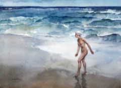 Sir William Russell Flint (1880-1969)collotype,Waves,signed in pencil and blindstamped,overall 19.25