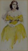 Ambrose McEvoy (1878-1927)pencil and watercolour,Portrait of a young lady,11 x 6in.