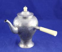 A late 19th/early 20th century Canadian silver chocolate pot, by Henry Birks & Sons, Montreal,