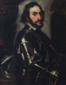 18th century Spanish Schooloil on wooden panel,Portrait of a gentleman in armour,10 x 8in.