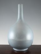 A large Chinese robin`s egg glazed bottle vase, early 20th century, 18.75in. (47.2cm) restored rim