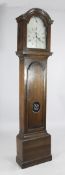 Thomas Delasalle, London. A George III oak cased eight day longcase clock, the 12 inch arched