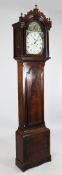 Peglar of Blandford. An early 19th century mahogany eight day longcase clock, the 12 inch arched