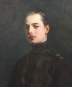 English School c.1900oil on canvas,Portrait of Major A.F. Clarke-Jervoise, when younger and in