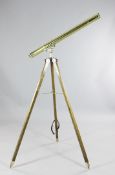 A 19th century lacquered brass Dolland Night or Day telescope, in it`s original box, together with a