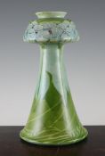 A Mintons Ltd Art Nouveau vase, c.1905, designed by Leon Solon and John Wadsworth, of inverted