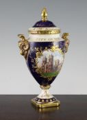 A Coalport York Anniversary vase, c.1971, limited edition 36/100, painted with a scene of York