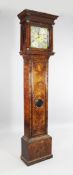 John Shepherd, Goodman Fields. An early 18th century walnut longcase clock the 12 inch square