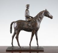 § Dame Elizabeth Frink R.A. (1930-1993)bronze,De Beers trophy, 1974,signed, numbered 6/9,H.13.5in.