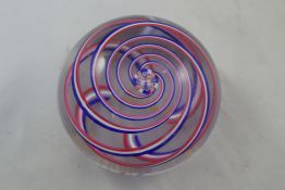 A St Louis `Bicentenaire de la Revolution` glass paperweight, with dated cane rods to centre