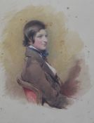 George Richmond (1809-1896)watercolour and pencil,Portrait of Richard Sanderson,signed and dated