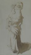 Sir William Orpen, R.A., R.H.A. (1878-1931)watercolour,Study of a standing woman,signed in pencil