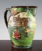 A Royal Doulton The Regency Coach pottery jug, limited edition no.349/500, printed marks, with