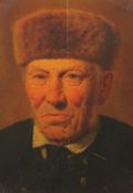 Albert Becker (1830-1896)oil on wooden panel,Portrait of Ausgefuhrher Kogl,signed and inscribed