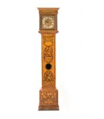 JOSEPH HECHSTETTER, LONDON. A WALNUT AND MARQUETRY INLAID EIGHT DAY LONGCASE CLOCK, LATE 17TH