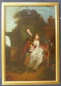 Early 19th century French Schooloil on canvas,`The Embrace`,27 x 18in.