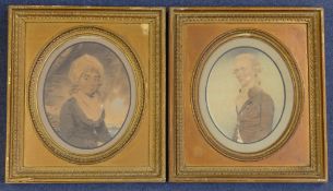 John Downman (1750-1824)pair of watercolours,Portraits of Henry Cecil afterwards 1st Marquess of