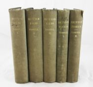 YARRELL, WILLIAM - HISTORY OF BRITISH BIRDS AND BRITISH FISHES, 2 works in 5 vols, 8vo, cloth,