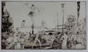 Sir William Russell Flint (1880-1969)two etchings,`Acrobats at Lorca fair` and `Gypsy Chorus`,signed