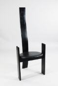 Vico Magistretti (1920-2006). A `Golem` black lacquered bentwood high back chair