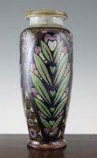 A large Doulton Lambeth stoneware slender ovoid vase, by Vera Huggins, second quarter 20th