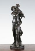 After Clodion. A bronze group of a mother and child, 14in. After Clodion. A late 19th century