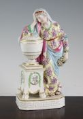 A Derby figure of Andromache weeping over the ashes of Hector, late 18th century, 9.25in. A Derby