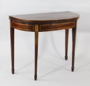A 19th century mahogany and rosewood card table A 19th century mahogany and rosewood crossbanded D