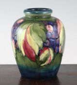 A Moorcroft Leaf and Berry ovoid vase, mid 20th century, 6in. A Moorcroft Leaf and Berry ovoid vase,